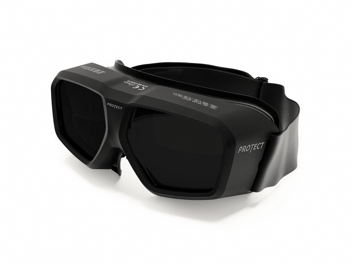 Laserjustierbrille COVERLIGHT Filter: 0156, Gestellfarbe schwarz (für Brillenträger geeignet)