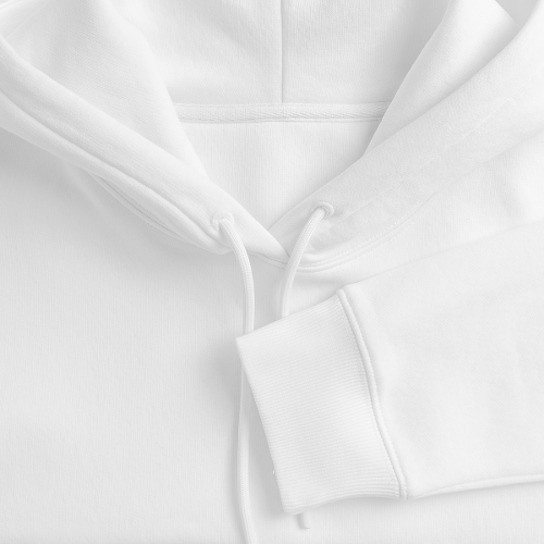 STAHLWERK-SCHWEIZ Premium ORGANIC hoodie hoodie / sweat jacket in white with logo print - various sizes