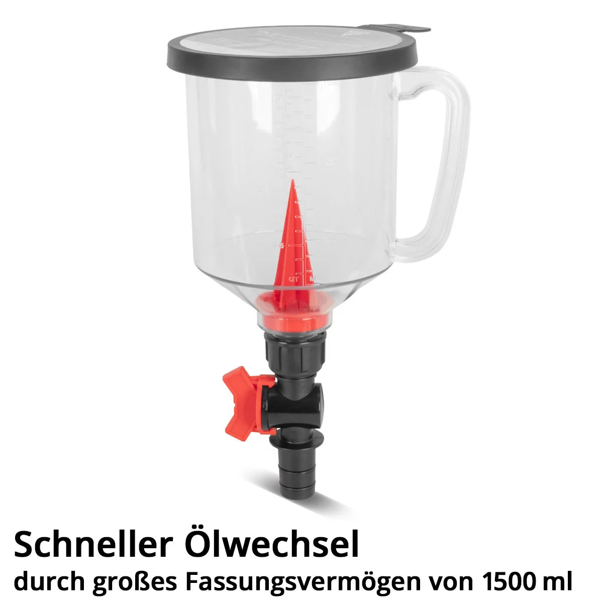 STAHLWERK Universal Engine Oil Filling Funnel Set | 18 Piece Automotive Oil Funnel Set with 12 Automotive Adapters | Funnel volume 1500 ml | Leak-proof and convenient for oil changes
