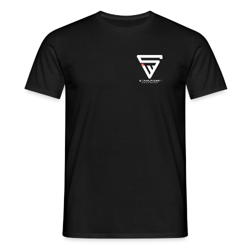 STAHLWERK-SCHWEIZ T-shirt à manches courtes avec logo imprimé - 100 % coton, noir, différentes tailles