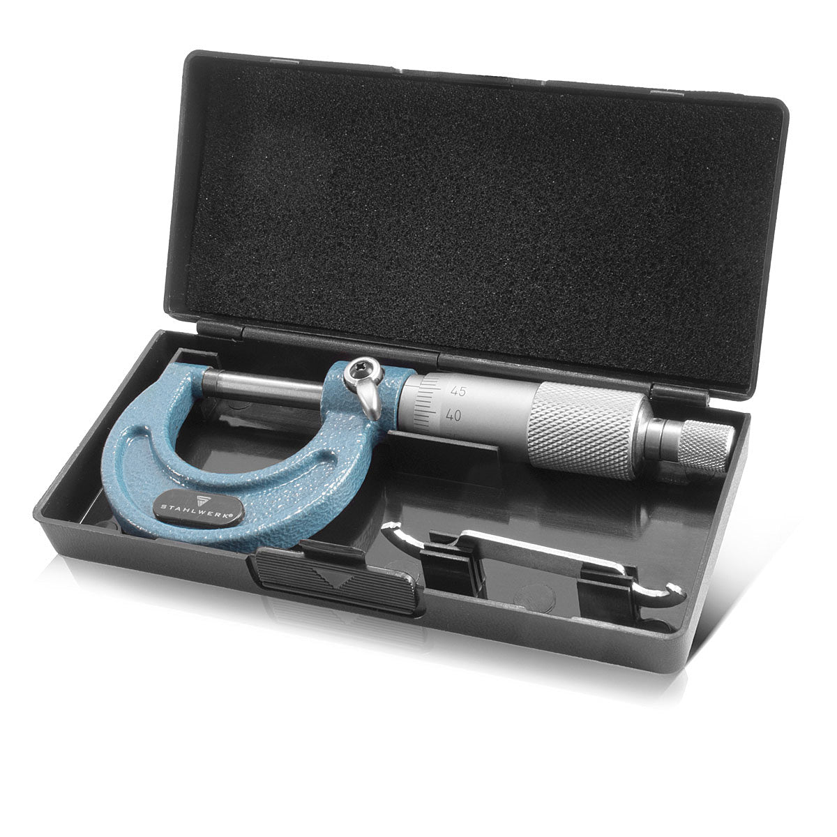 Micrometro per esterni STAHLWERK con campo di misura 0-25 mm DIN 863 micrometro / micrometro / vite micrometrica
