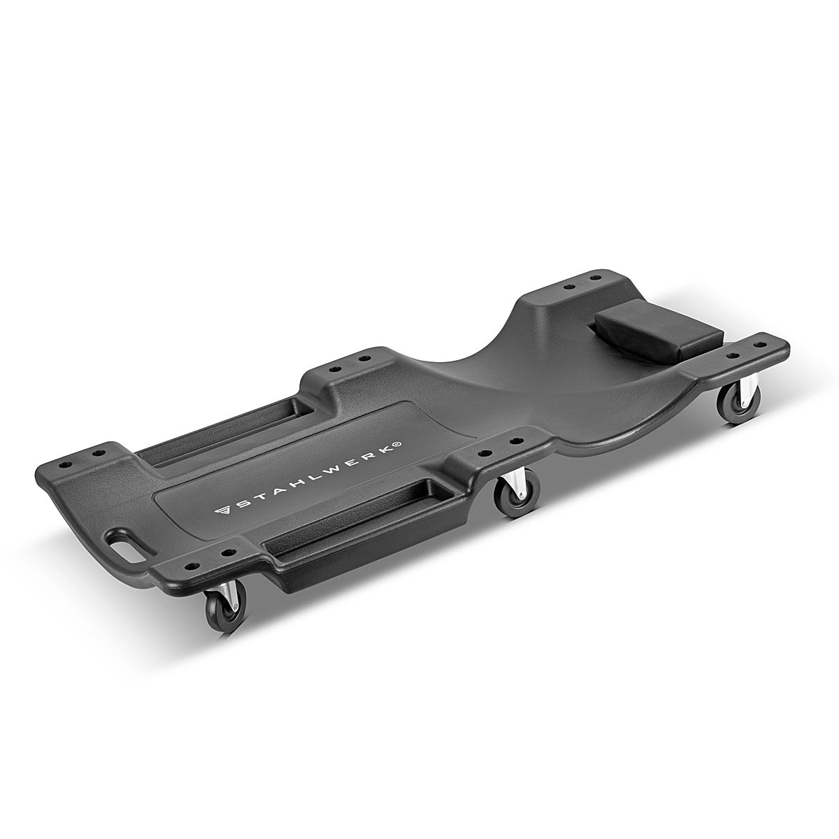 STAHLWERK vehicle roller board RC-40 ST with 500 kg load capacity and 6 movable wheels, ergonomic assembly roller board | Assembly couch | Workshop roller board | Workshop couch made of robust plastic