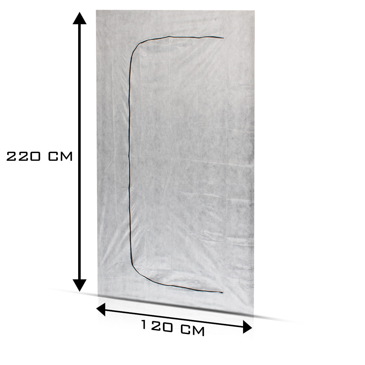 Porte anti-poussière STAHLWERK en forme de C / porte anti-poussière / piège à saletés / rideau anti-poussière avec fermeture éclair intégrée