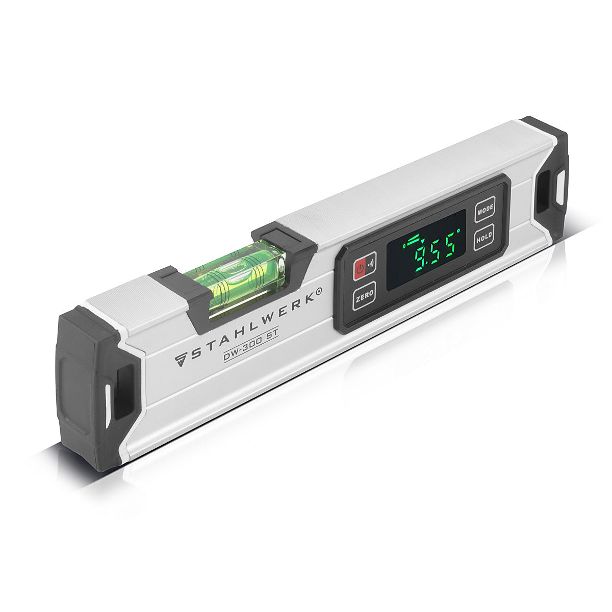 STAHLWERK Digitale Wasserwaage DW-300 ST aus Aluminium mit 300 mm Länge magnetische Richtwaage | Magnet-Wasserwaage | Aluminium-Wasserwaage | Digital-Wasserwaage | Winkelmesser