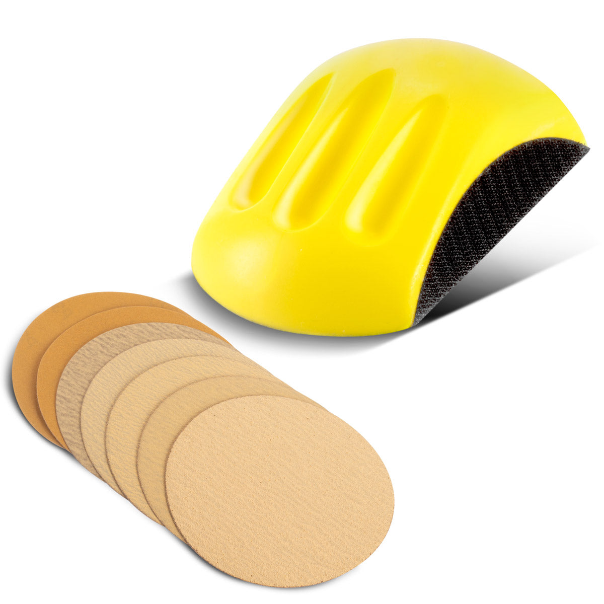 STAHLWERK hand sanding block set with P80 | P100 | P120 | P150 | P180 | P240 | P320 grit sanding block | Abrasive sponge | Hand sander made of PU foam with Velcro abrasive 85 x 125 mm