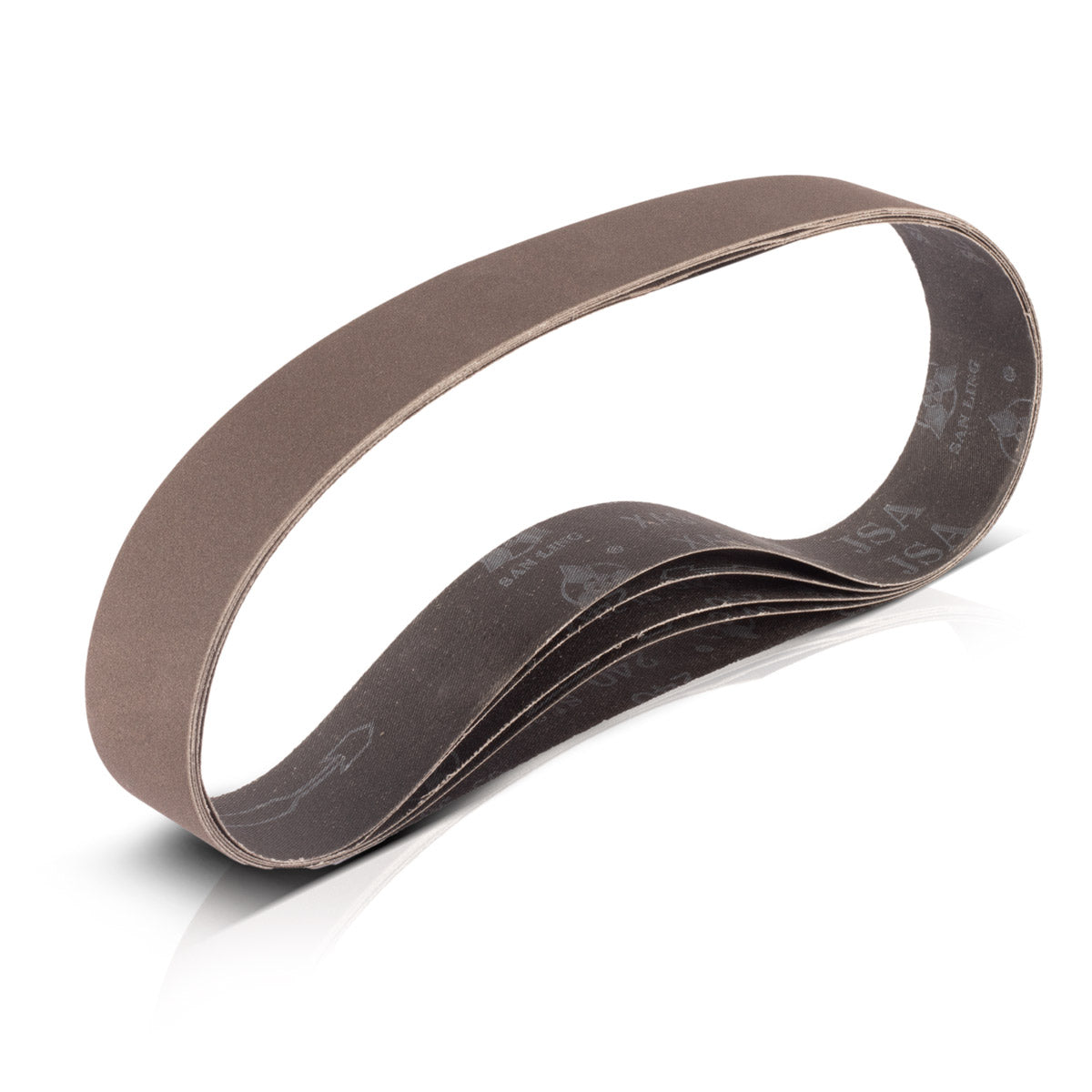 STAHLWERK sanding belt set of 5 with P240 grit 40 x 760 mm universal sandpaper | Fabric sanding belts | Abrasives for pipe belt grinders, belt sanders and sanders