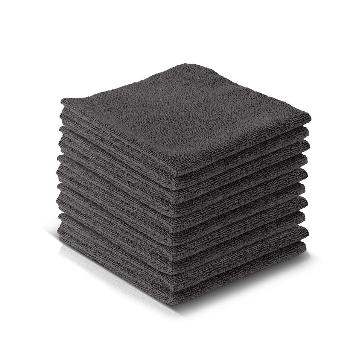 STAHLWERK set di 10 asciugamani in microfibra 40 x 40 cm 300 g/m² asciugamani asciutti | Panno per la pulizia | Panno per lucidare | panno per la pulizia | Panno per la cura | Panno in microfibra | nero