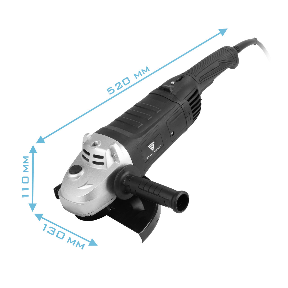 STAHLWERK Winkelschleifer WS-2600 ST mit 2.600 W und 2.800 - 6.500 U/min für ⌀230 mm Schleif- und Trennscheiben elektrischer Trennschleifer | Trennschneider | Schleifmaschine