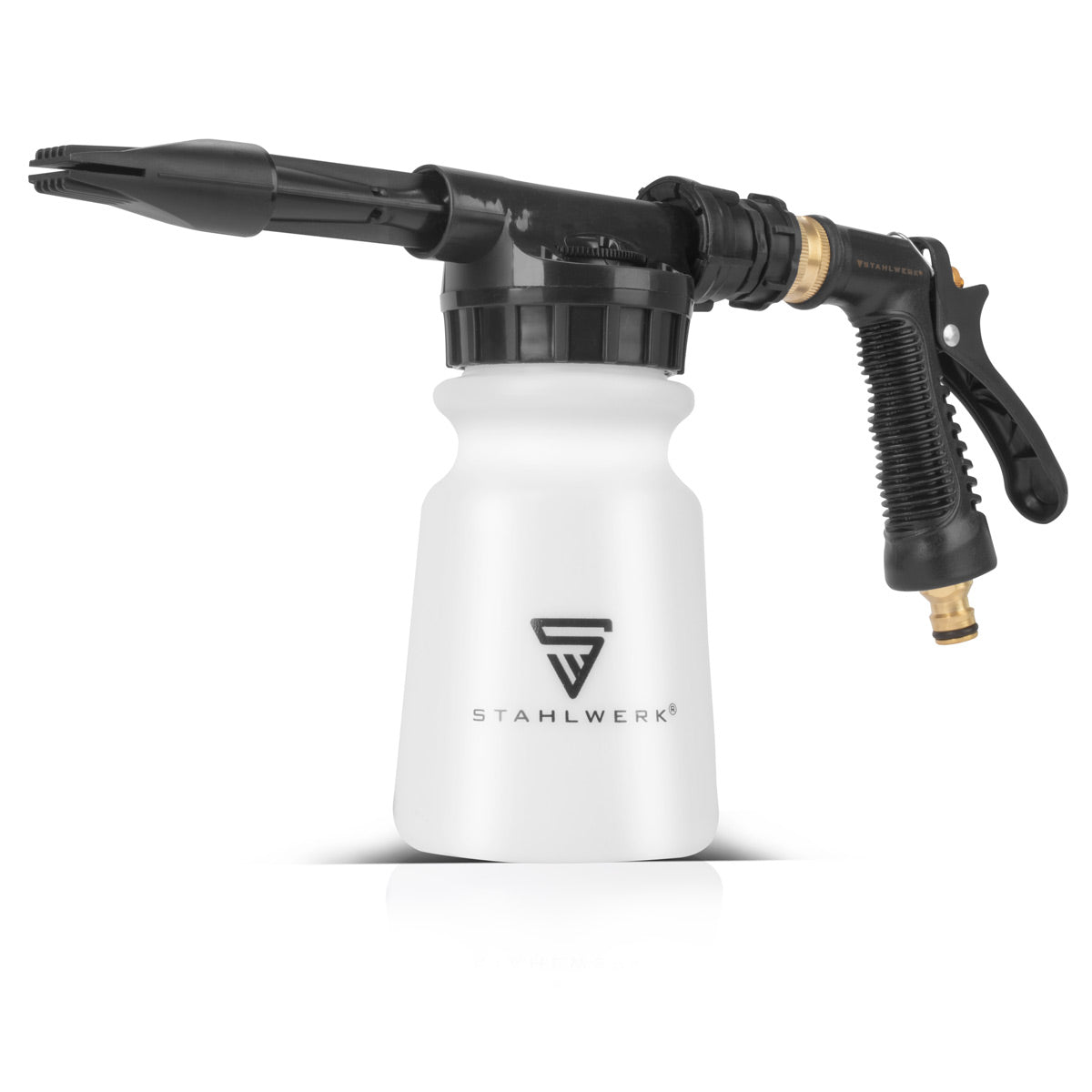 STAHLWERK car wash foam spray gun RP-91 ST with removable container for cleaning agents | Cleaning gun for professional cleaning | Car cleaner suitable for most garden hoses