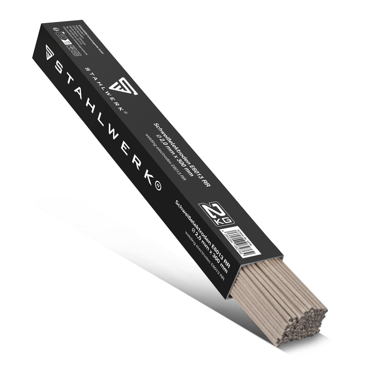 STAHLWERK Stabelektroden AWS E6013RR dick rutilumhüllt 2 mm x 300 mm Schweißstrom 50-70 A, hohe chemische Reinheit 2 kg MMA ARC