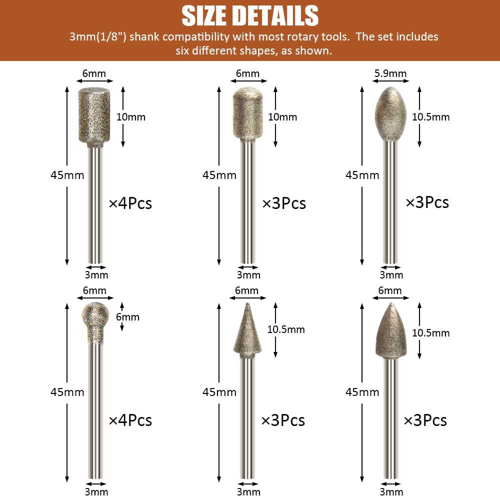 Accessoires pour stylo de gravure USB, ensemble de 20 pièces de coupe-diamant universel