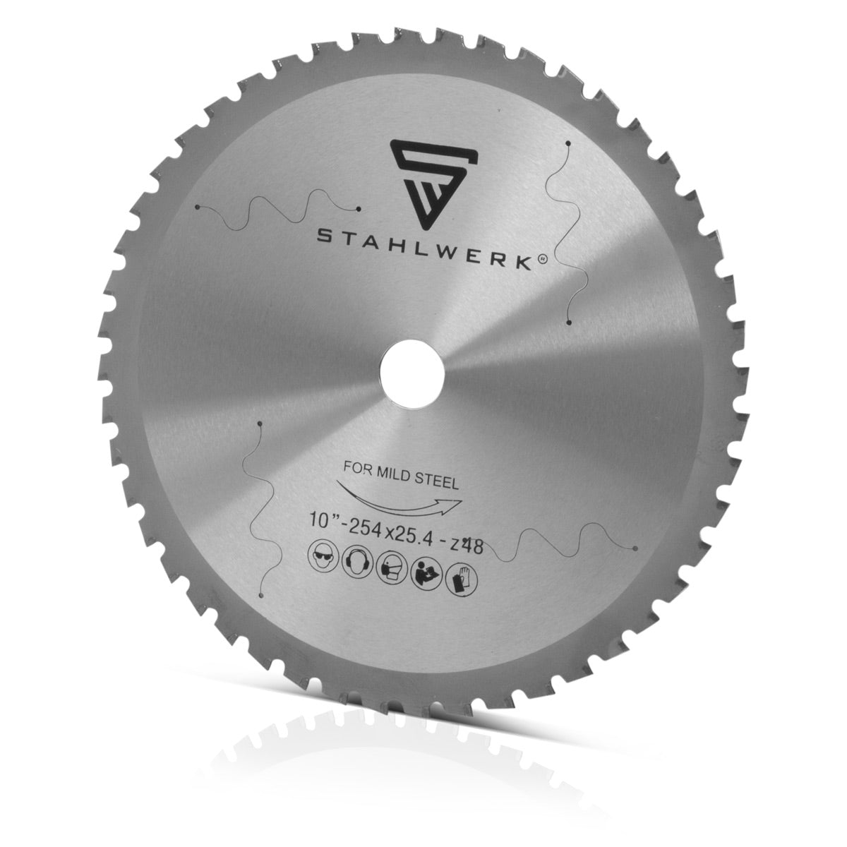 Lame de scie circulaire STAHLWERK 254 x 1,9 x 1,5 x 25,4 avec lame de scie à métaux 48 dents | Disque à tronçonner | Lame de scie universelle pour scie circulaire à métaux | Scie à découper | Scie à découper | scie à onglet