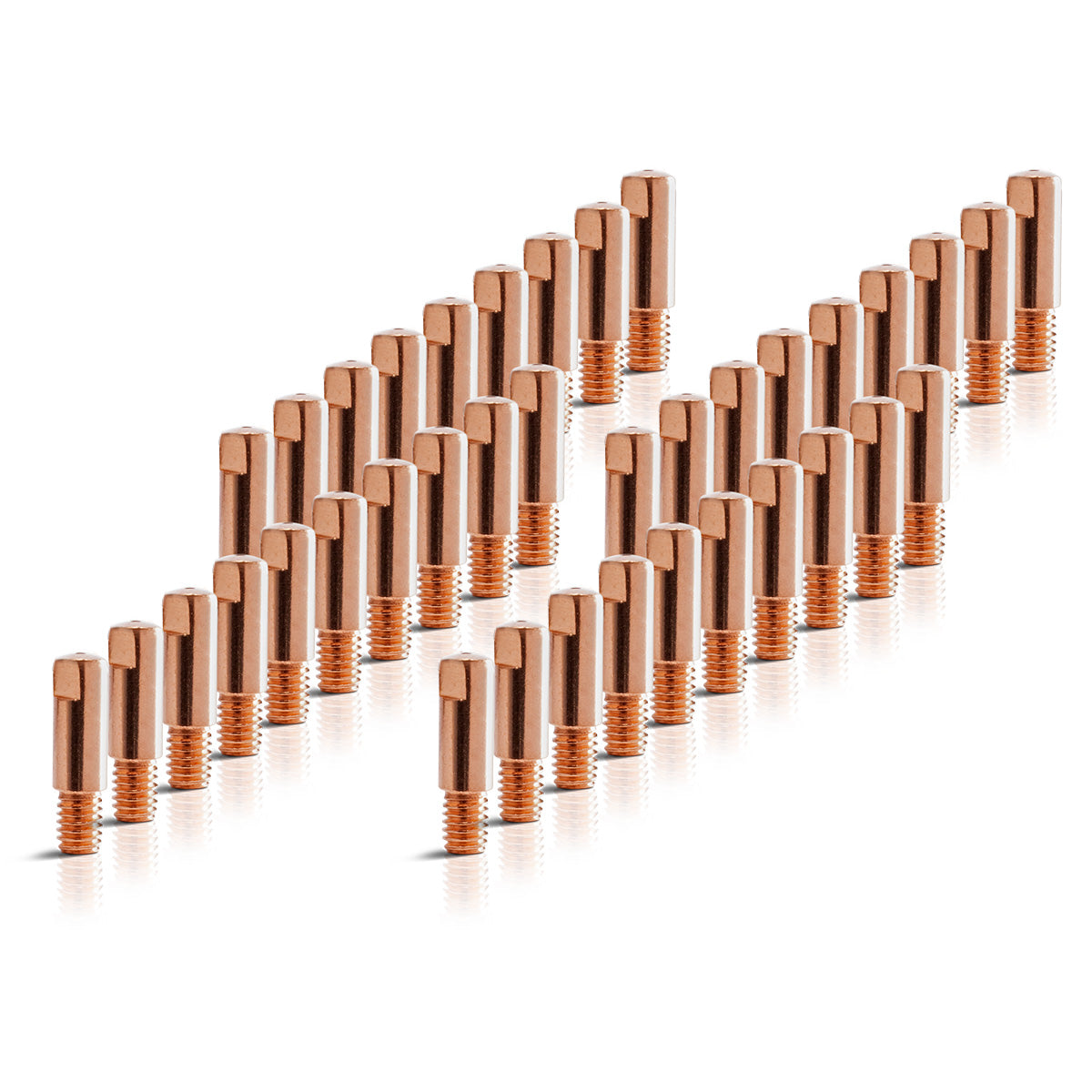 STAHLWERK 40er Set AK15 | MB15 | AK14 | MB14 Stromdüsen | Kontaktdüsen M6x25 in 0,9 mm MIG MAG Verschleißteile Set | Schweißzubehör für Schweißbrenner
