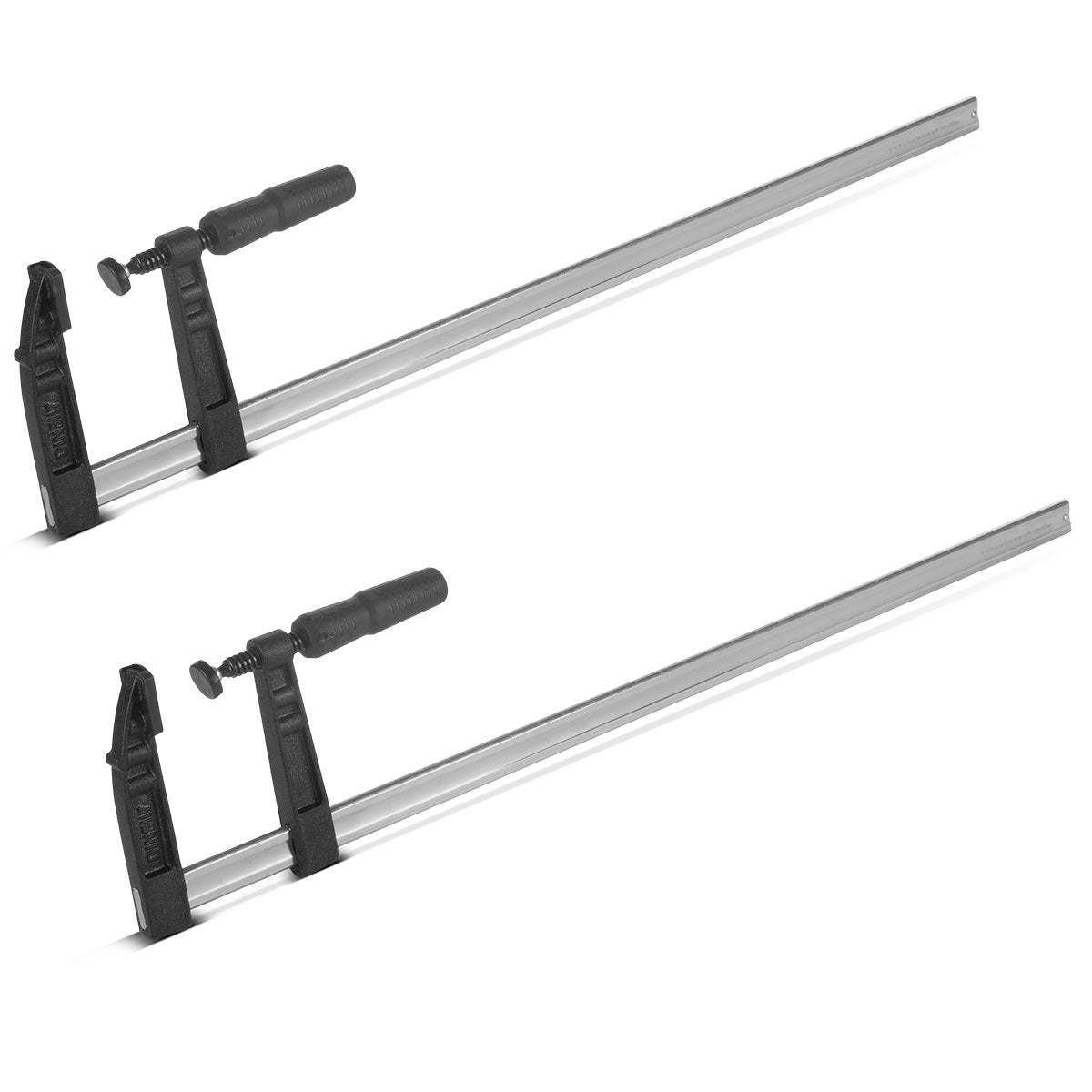 Morsetto a vite STAHLWERK 120x800 mm set da 2 | potente morsetto in acciaio e plastica | Morsetto F per il fissaggio dei pezzi | Morsetto stabile con larghezza di serraggio di 800 mm, profondità di serraggio di 120 mm