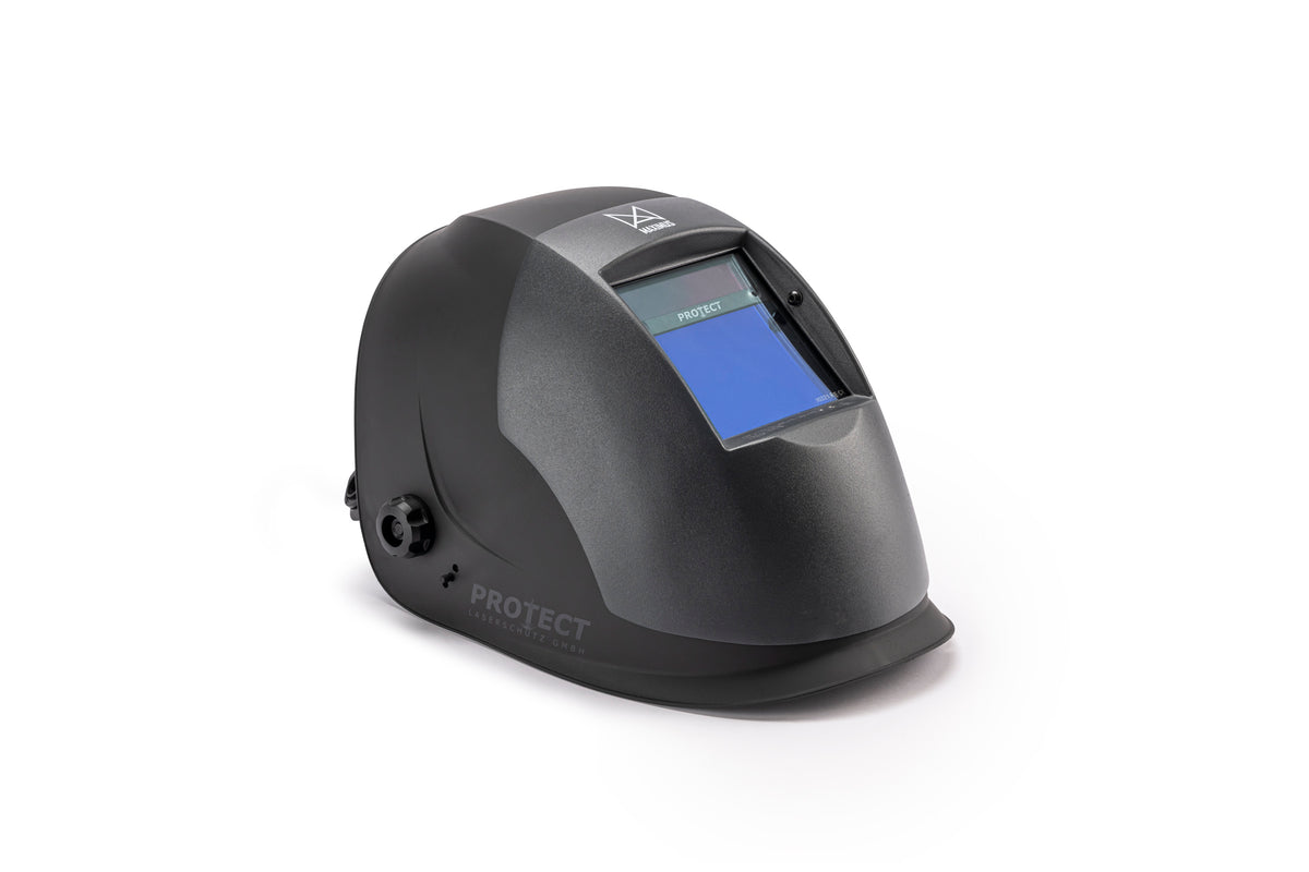 Laser-Schweisshelm MAXIMUS, Laserschutz & ADF, nur 860g, Temp.best. Aluschale bis 600°C, grosser Sichtbereich