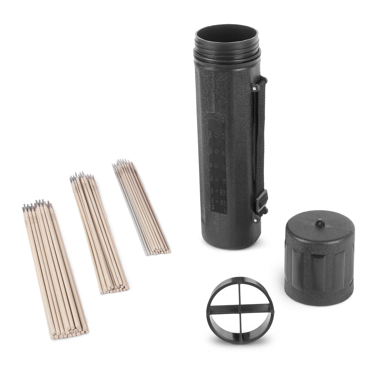 STAHLWERK Stabelektroden-Set mit wasserdichter Aufbewahrungsbox | Schweißstäbe AWS E6013 RR im Elektrodenköcher | 60 Elektroden Vorteilspack | 2,0 x 300 mm | 2,5 x 350 mm | 3,2 x 350 mm