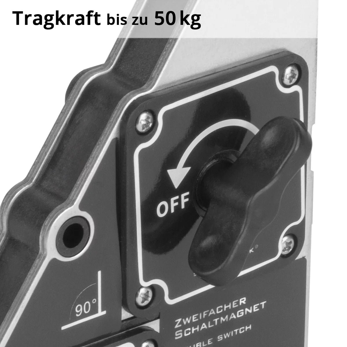 STAHLWERK Zweifachschaltmagnet | Flexibler 90 Grad Schweißmagnet mit einzeln steuerbarer Magnetkraft | Anpassbar auf alle Werkstücke für präzises Arbeiten