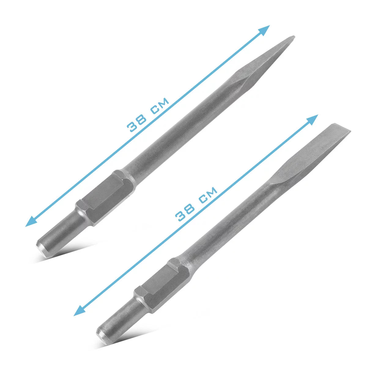 STAHLWERK Abbruchhammer AH-2200 ST mit 2.200 W Leistung, 2.100 Schläge pro Minute und 65 J Schlagkraft Stemmhammer | Meißelhammer | Schlaghammer | Bohrhammer | Abrisshammer mit Spitz- und Flachmeißel