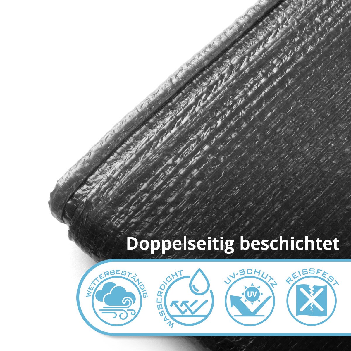 STAHLWERK Bâche à œillets 2 x 3 m Bâche de protection imperméable 260 g/m² | bâche en tissu | Bâche de jardin | Bâche pour bateau | Bâche en bois | Bâche PE
