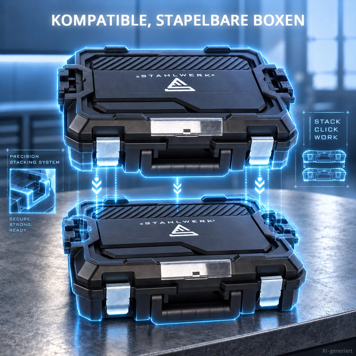 STAHLWERK Akku-Bohrhammer KLAUS | 20 Volt-System | Bohren, Schlagbohren und Meißeln | Bohrer | Bohrmaschine für Beton und Zement | 24 mm Bohrdurchmesser | Brushless | SDS