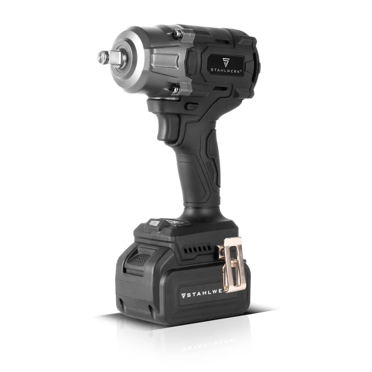 STAHLWERK Akku-Drehschlagschrauber ADS-880 ST | 20 Volt-System | Brushless-Technologie | Akku-Schlagschrauber mit 880 Nm | ½“ Zoll Aufnahme | Inklusive 4 Schonnüsse 17-22 mm | Akku und Ladegerät