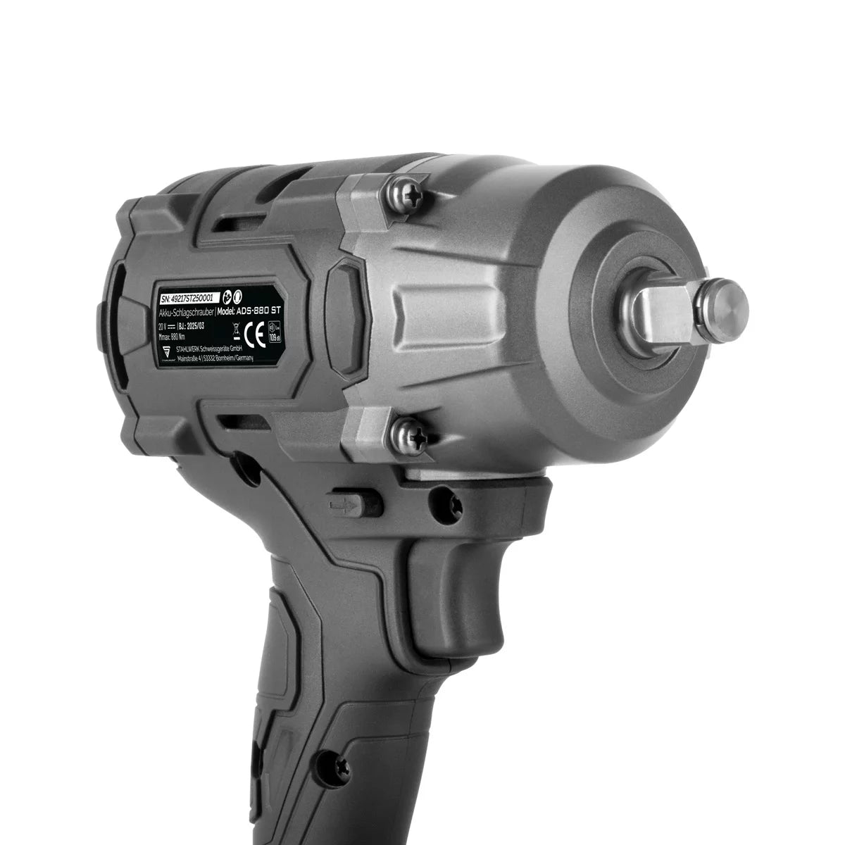 STAHLWERK Akku-Drehschlagschrauber ADS-880 ST | 20 Volt-System | Brushless-Technologie | Akku-Schlagschrauber mit 880 Nm | ½“ Zoll Aufnahme | Inklusive 4 Schonnüsse 17-22 mm | Akku und Ladegerät