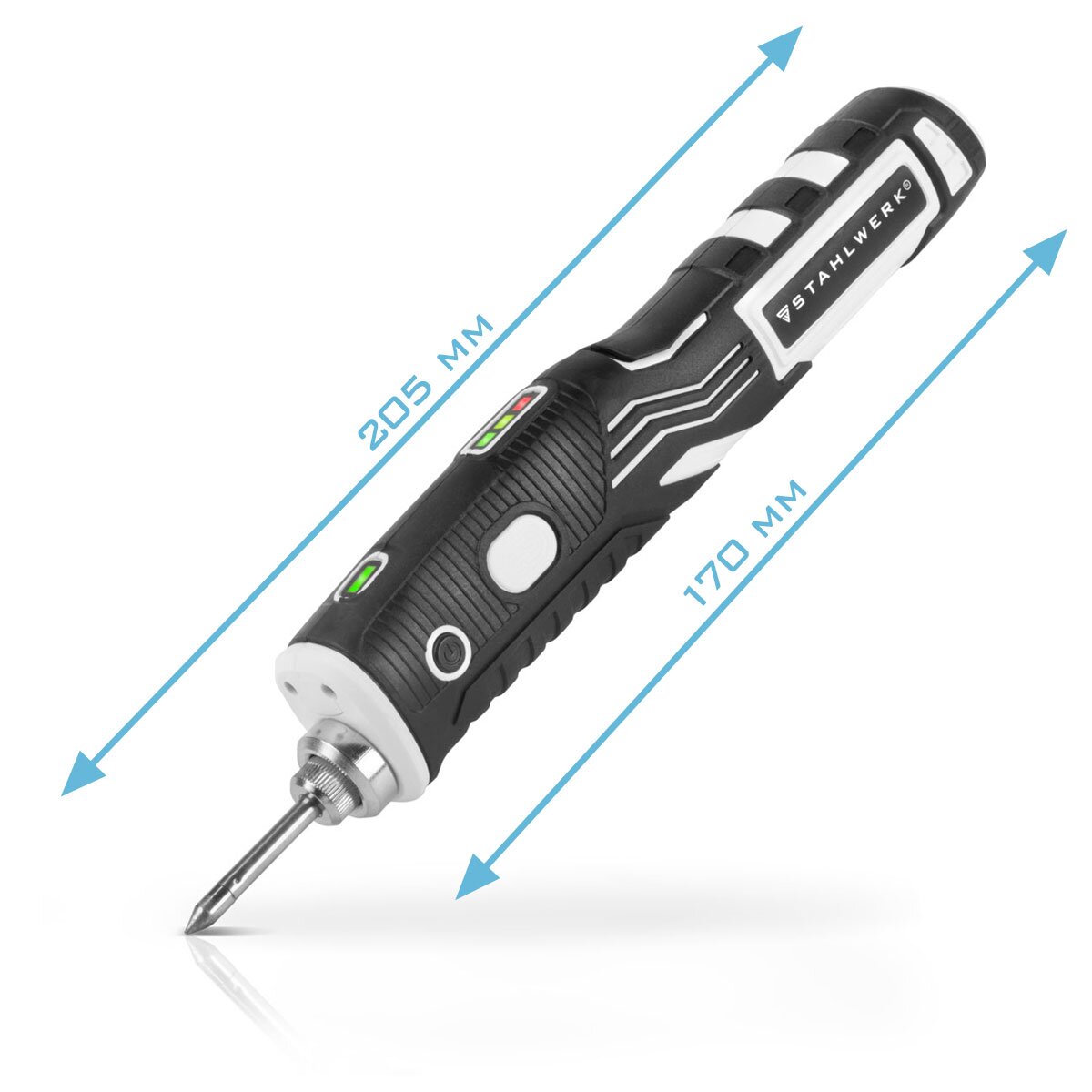 STAHLWERK cordless soldering iron BLK-8 ST USB soldering device | Soldering station | Soldering gun with 8 watts of power and 480°C peak temperature for soldering and desoldering