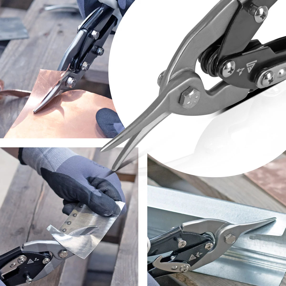 Cesoia per lamiera STAHLWERK forbici professionali per metallo taglio sinistro | taglierina per lamiera | Taglierina per metalli per il taglio professionale di lamiere