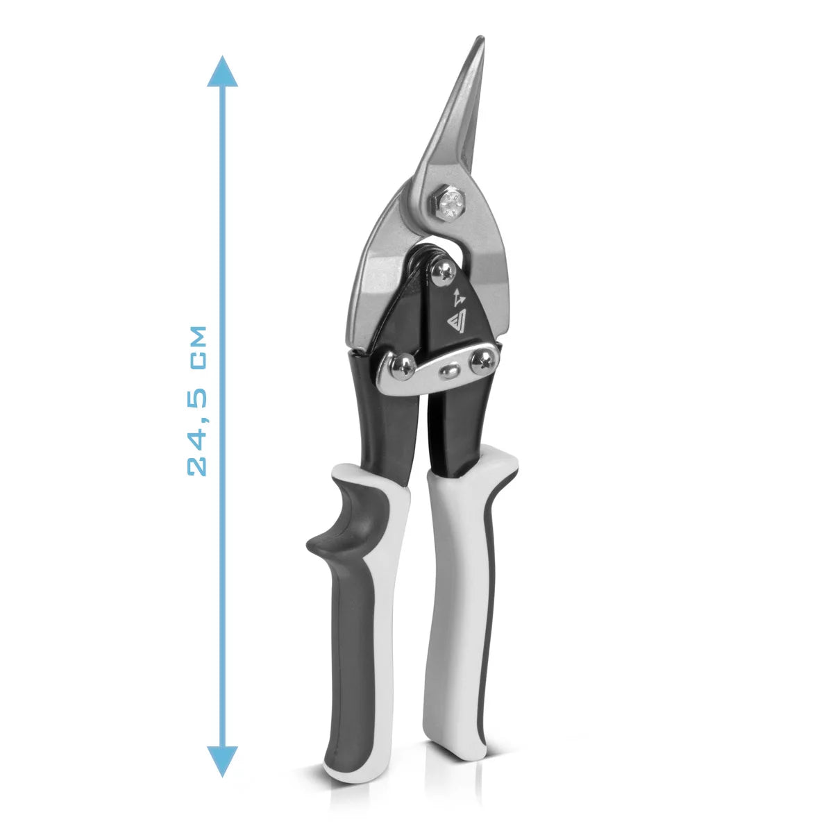 STAHLWERK tin snips right cut professional metal scissors | sheet metal cutter | Metal cutter for professional cutting of metal sheets