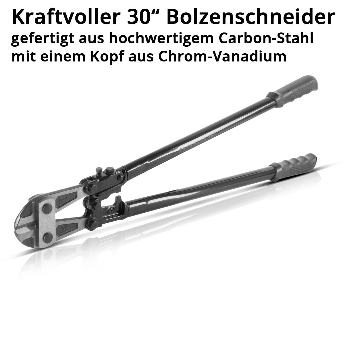 STAHLWERK bolt cutter 30" chrome vanadium professional bolt scissors | steel cutter | mesh cutter | structural steel scissors | metal cutter with hardened cutting jaws