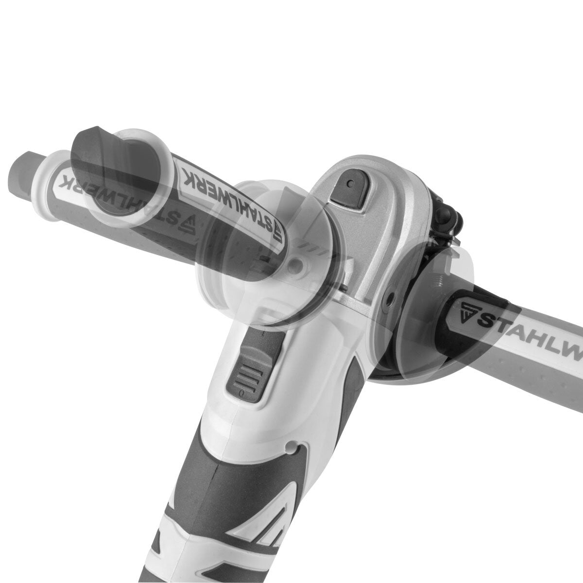 STAHLWERK brushless cordless angle grinder AWS-20 ST Solo | 20 volt system | 0 - 7500 min-1 | Disc sizes 115 mm & 125 mm | Cutting grinder | Separation witch | 7 year guarantee