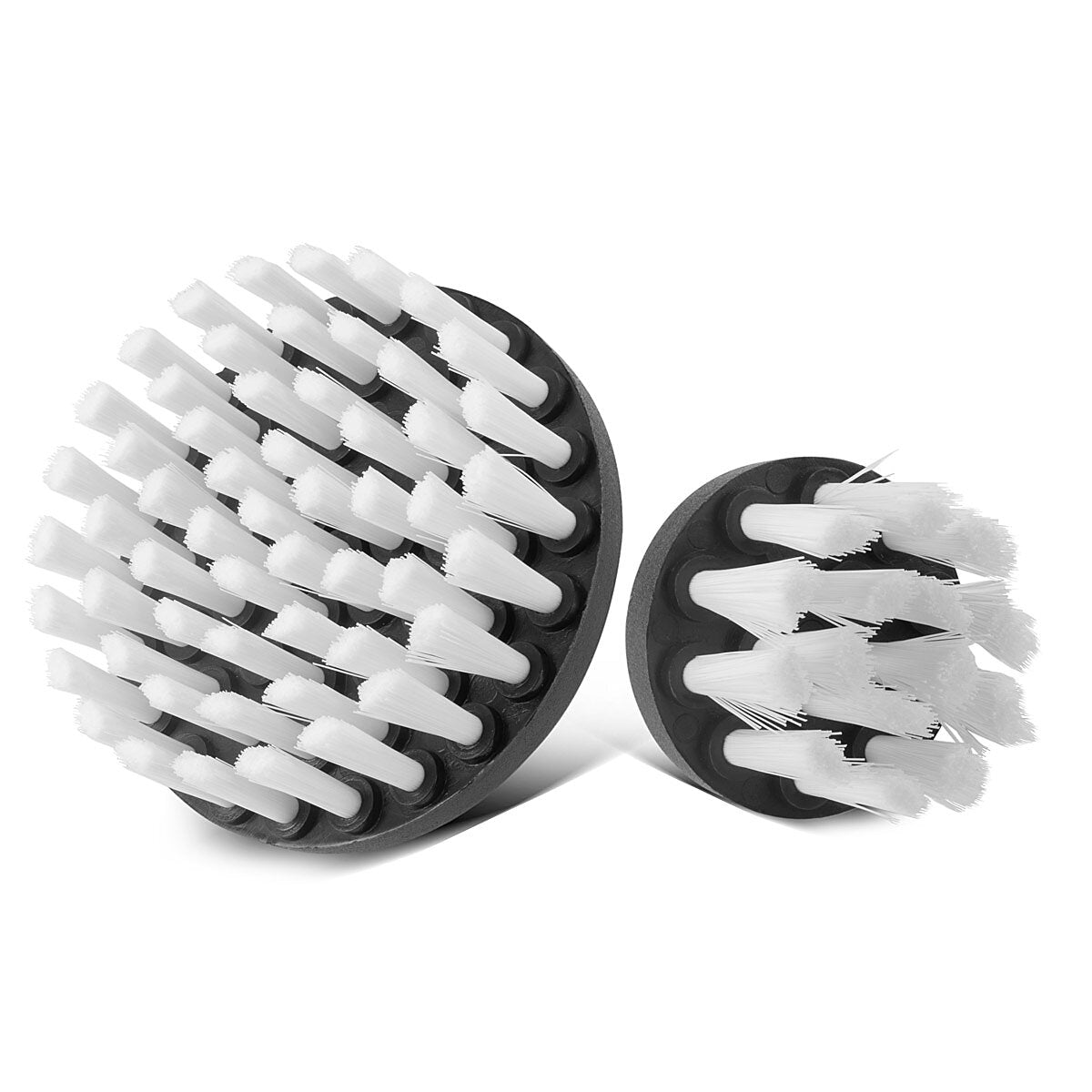 STAHLWERK brush attachment set of 4 for cordless screwdrivers and drills, cleaning, polishing and detailing brushes with standard bit holder including extension adapter