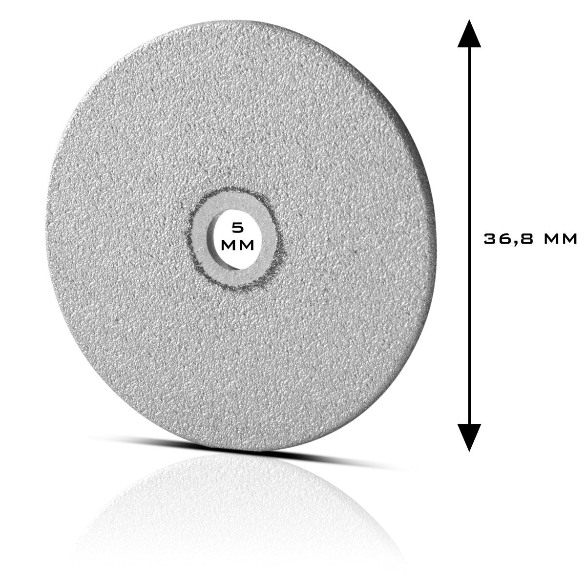 STAHLWERK diamond grinding wheel for tungsten grinders WS-28 ST and ATG-20 ST with 36.8 mm diameter for tungsten grinders and electrode sharpeners with 5 mm tool holder