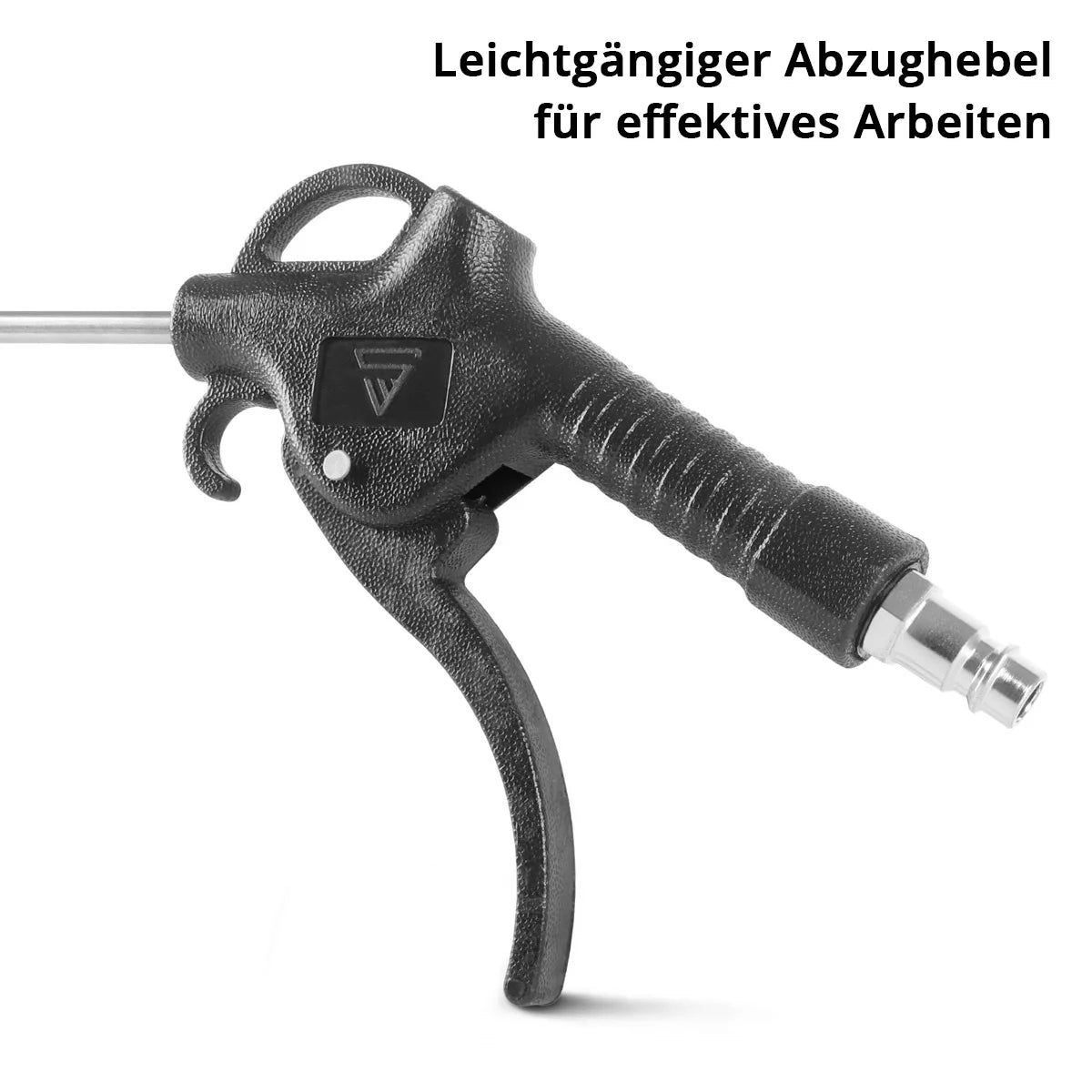 STAHLWERK 3-piece compressed air blow gun set | Nozzle lengths 100, 150 and 300 mm | 6 bar working pressure | 1/4" coupling | Ergonomic compressed air cleaning gun for automotive workshops and crafts