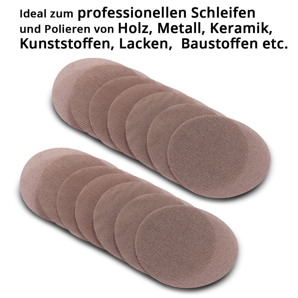 STAHLWERK Druckluft Exzenterschleifer DES-125 ST mit 14er Set Gitternetz-Klett-Schleifscheiben P60-P320 Druckluftschleifer mit 125 mm Schleifteller | Poliermaschine mit Absaugsystem und Staubsack