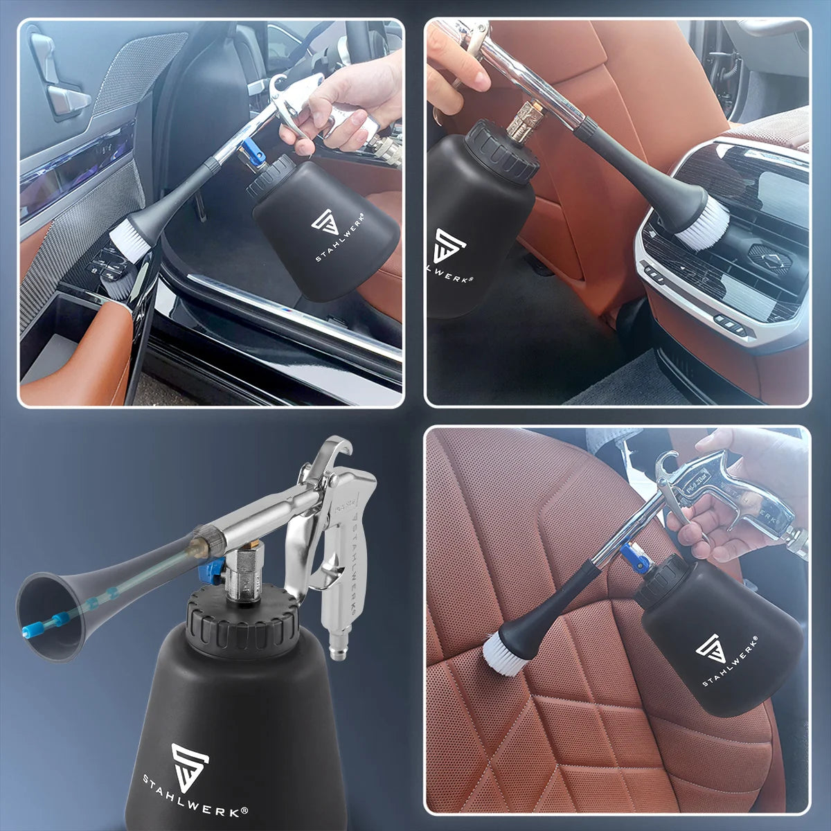 STAHLWERK Druckluft-Reinigungspistole RP-90 ST mit Wirbel-Effekt | Effektiver Druckluft-Reiniger | Innenreiniger | Waschpistole | Kfz-Ausblaspistole für effizientes Reinigen von Oberflächen