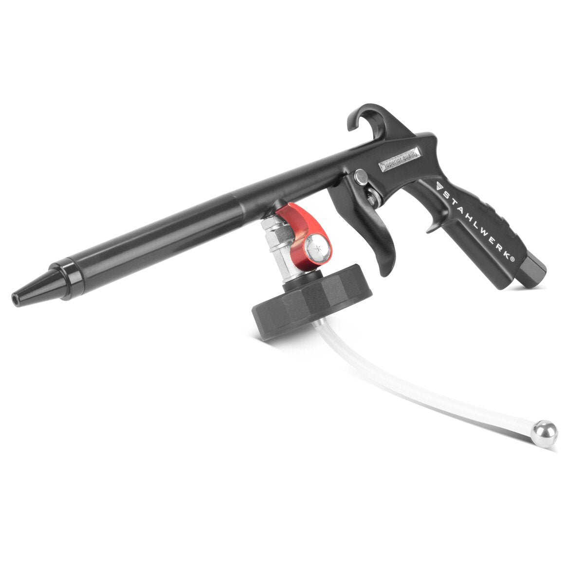 STAHLWERK compressed air cleaning gun RP-93 ST | Professional compressed air cleaner for effective car washing and cleaning various surfaces | Blow gun for vehicle preparation with removable 1 liter container