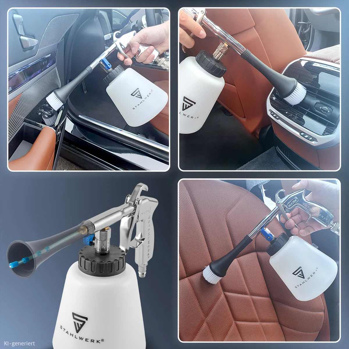 Pistola de limpieza de aire comprimido profesional STAHLWERK RP-90 ST, limpiador de aire comprimido de alta calidad con efecto de remolino para una limpieza eficaz de superficies sucias