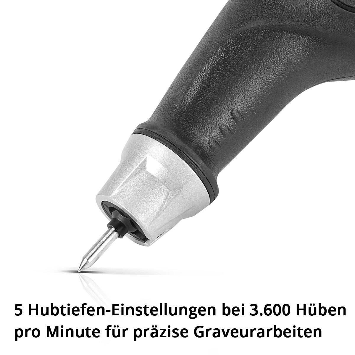 Máquina de grabado STAHLWERK GM-3600 ST con grabador eléctrico de 24 W | Pluma de grabado | Dispositivo de grabado | Dispositivo de grabado | cortador | Herramienta de grabado con 5 ajustes de profundidad de trazo para un trabajo de grabado preciso