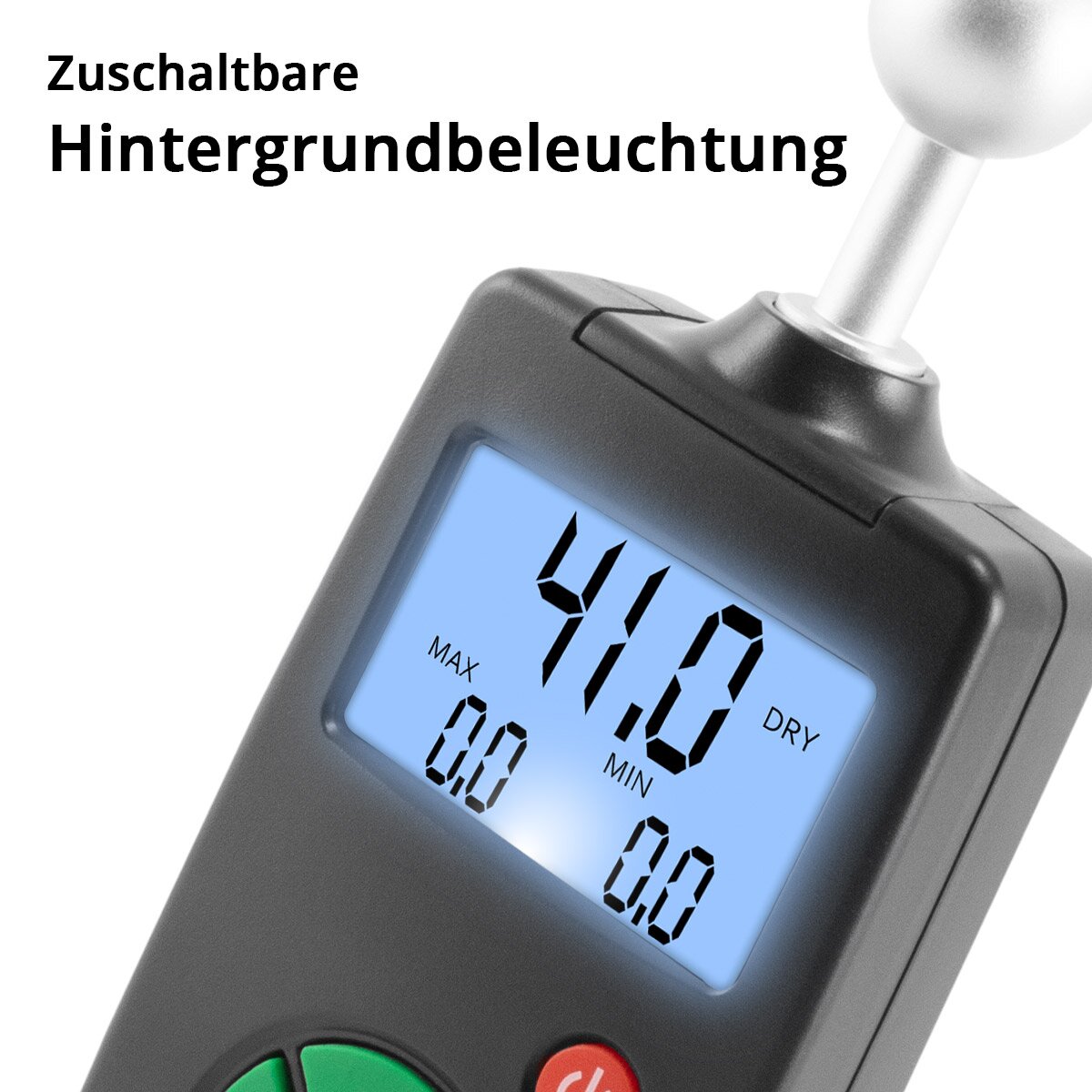 STAHLWERK FM-100 ST professional moisture meter with 40 mm measuring depth and ball head, precise moisture meter / moisture meter for walls, wood, plaster, plaster and cement