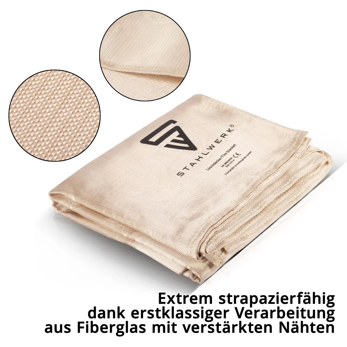 STAHLWERK fire blanket 200 x 100 cm fiberglass DIN EN 1869:2019 fire protection blanket | Fire blanket | Fire blanket | Extinguishing mat | Emergency blanket | Welder's blanket