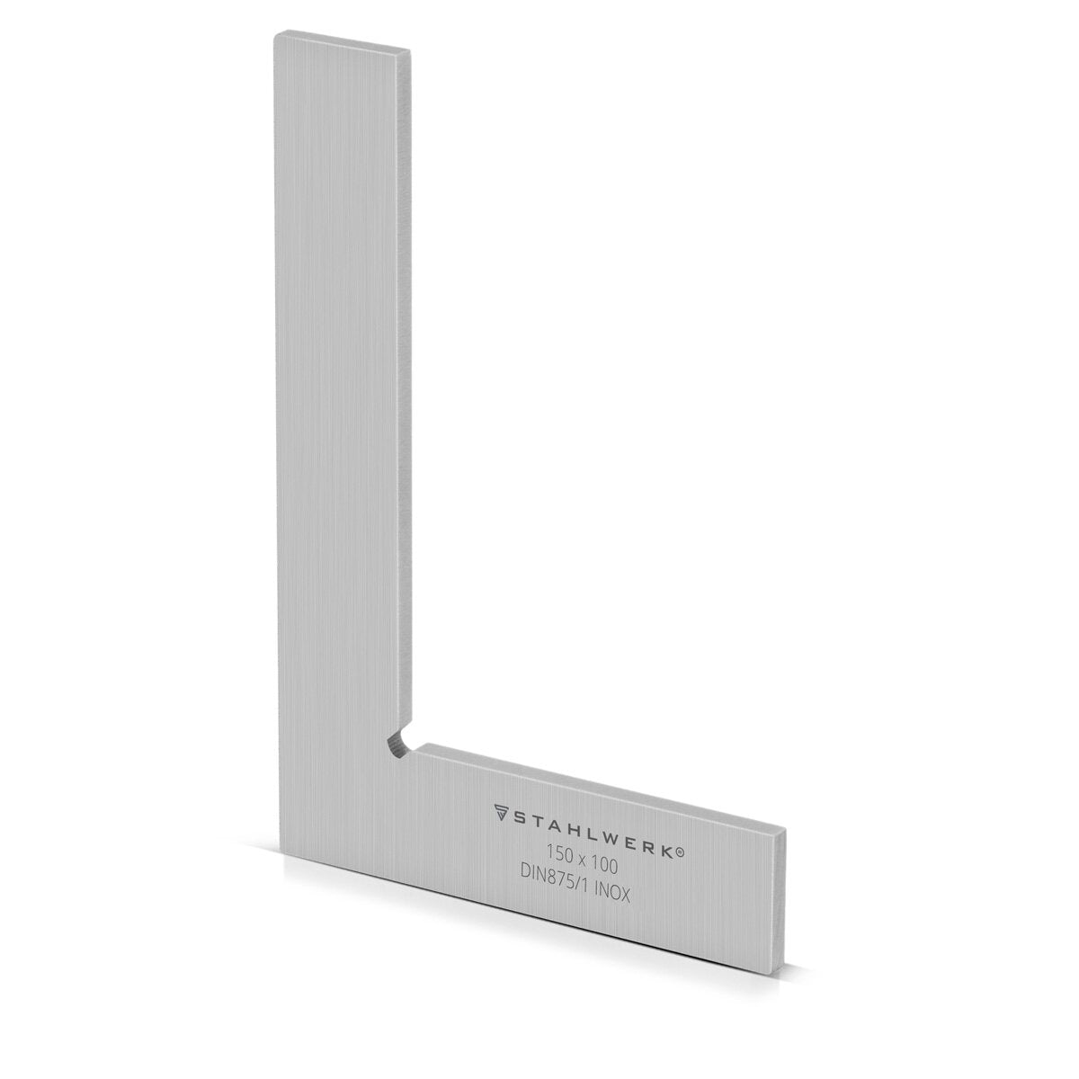 Angolo piatto STAHLWERK 90° 150 x 100 mm DIN 875/1 angolo di controllo / angolo da fabbro / angolo di arresto / angolo di precisione in acciaio inossidabile