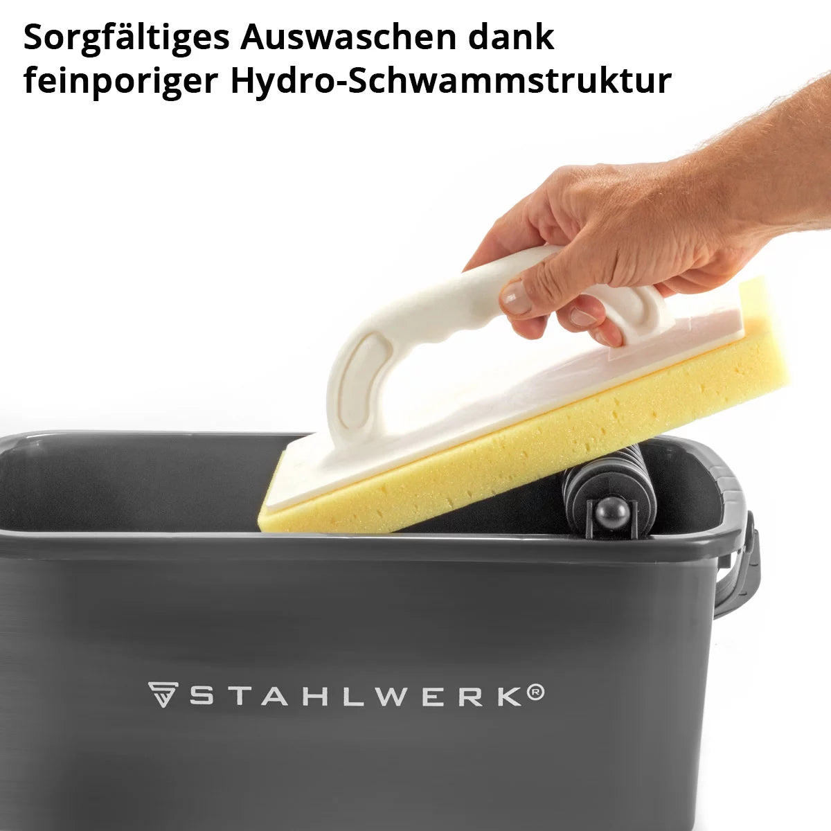 Kit de lavage de carrelage STAHLWERK | Set de lavage carreleur 4 pièces | set de lavage de carrelage professionnel avec seau de 12 litres flotter | Nettoyage de carrelage | carrelage parfait