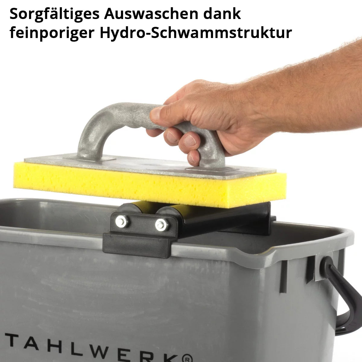 STAHLWERK kit de lavage de carrelage Pro | Set de lavage carreleur 5 pièces | set de lavage de carrelage professionnel avec seau de 24 litres Planche à laver le carrelage| flotter | Nettoyage de carrelage | carrelage parfait