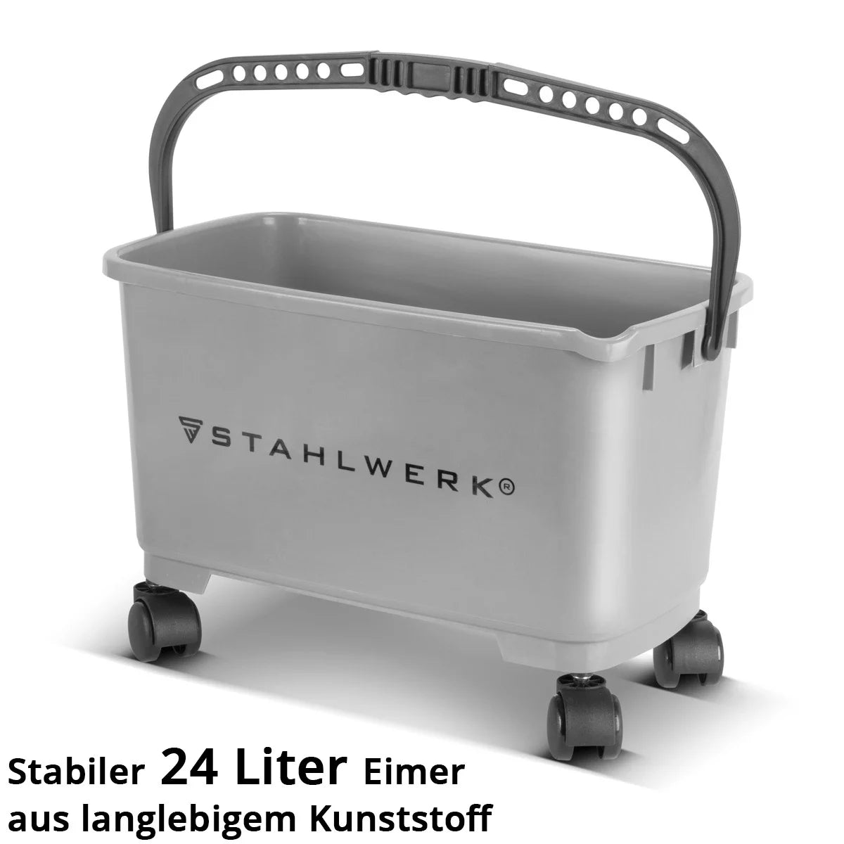 STAHLWERK Fliesenwaschset Pro | 5-teiliges Fliesenleger Waschset | professionelles Fliesen Waschset mit 24 Liter Eimer| Fliesenwaschbrett| Reibebrett | Fliesenreinigung | perfekte Fliesen