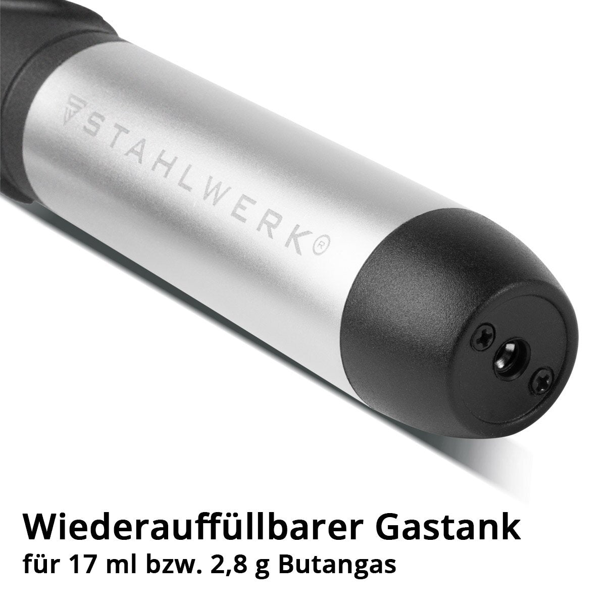 STAHLWERK gas soldering iron GLK-500 ST 10-piece 3-in-1 gas soldering set | Soldering device | Soldering station | Soldering gun with 200 - 500°C soldering temperature and 1,300°C flame nozzle for hot air, fire and soldering work