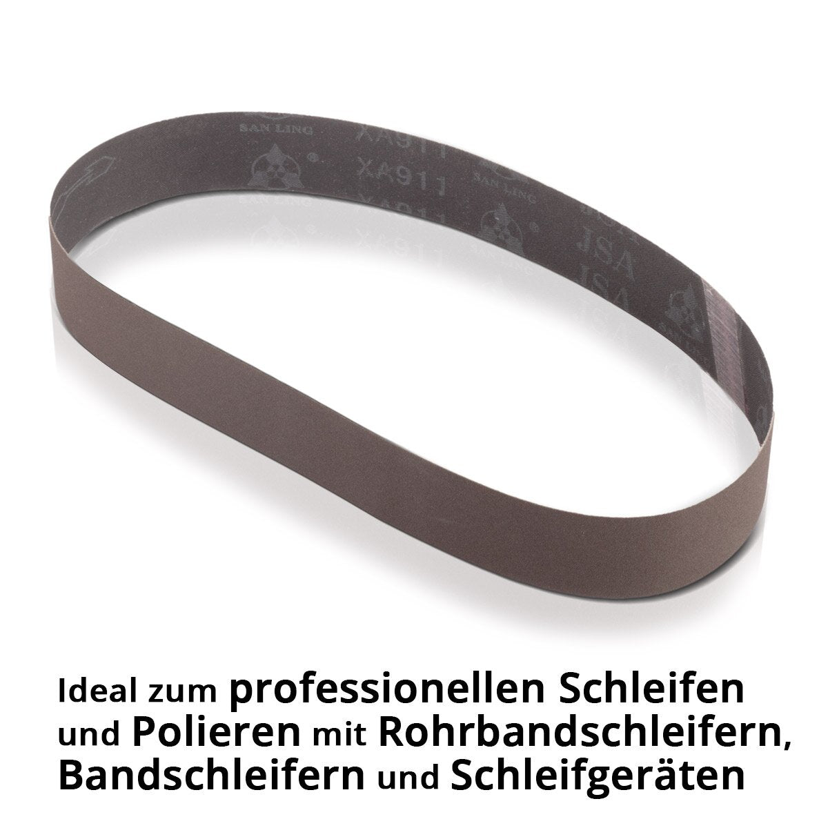 STAHLWERK sanding belt set of 5 with P240 grit 40 x 760 mm universal sandpaper | Fabric sanding belts | Abrasives for pipe belt grinders, belt sanders and sanders