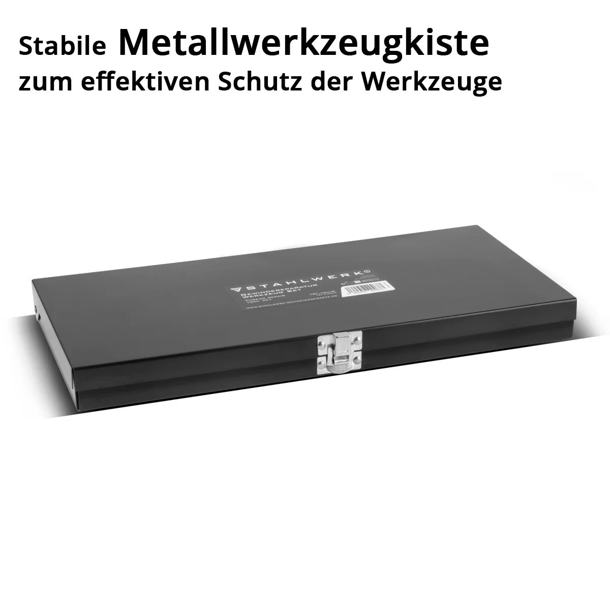 STAHLWERK Helicoil Gewinde-Reparatur-Set 131-teiliger Gewinde-Reparatur-Satz M5 M6 M8 M10 M12 Gewinde-Reparatur-Werkzeug mit Gewindebohrern, Bohrern, Brechwerkzeug, Einbauwerkzeug und Gewindeeinsätzen