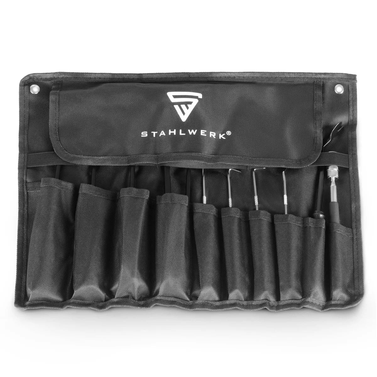 STAHLWERK hook tool set 12 pieces | Hook set | Needle hook | Sealing hook | Car Pick Set | Precision hook | Magnetic Telescope | O-ring tool for removing and inserting seals