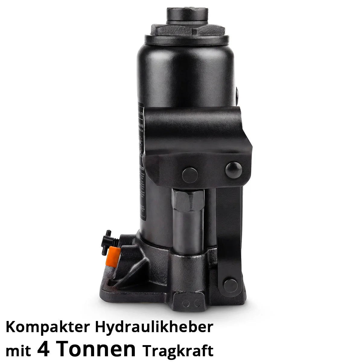 STAHLWERK hydraulic jack GW0404 with 4 t load capacity | Stroke range 180 - 350 mm | Compact stamp jack | Hydraulic car jack | Stable bottle jack for machines, commercial vehicles and cars